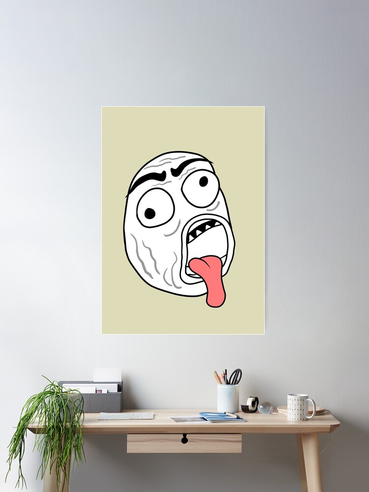 Troll face, funny and unique meme design. | Sticker