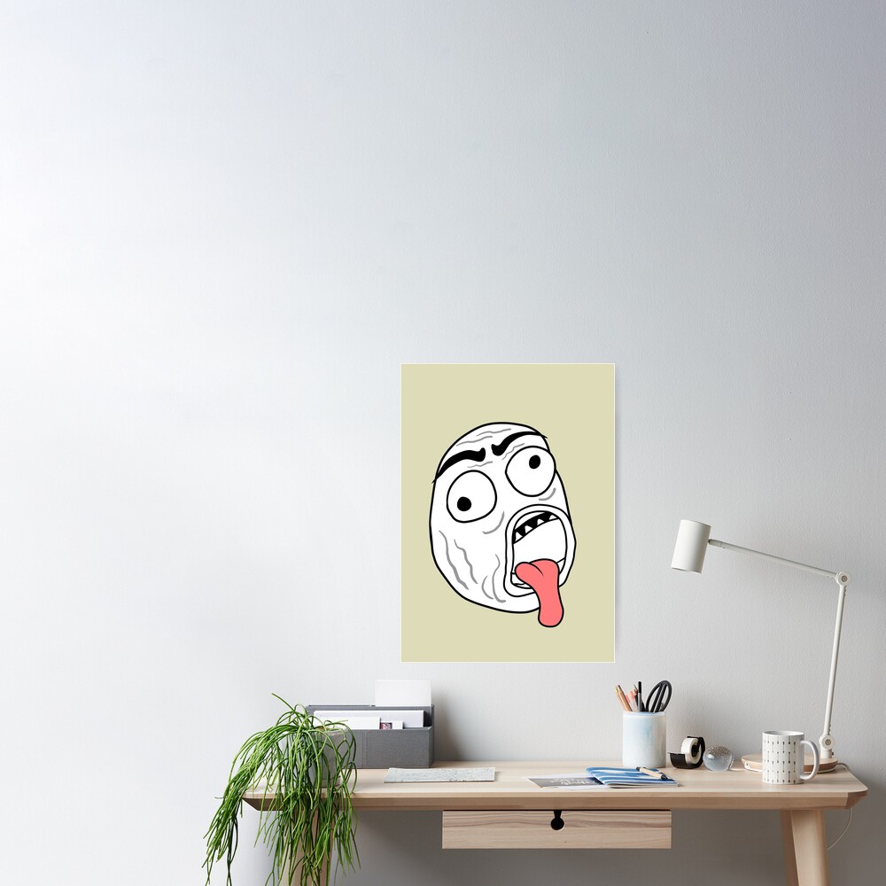 Troll face, funny and unique meme design. Sticker for Sale by  IloveMonsters