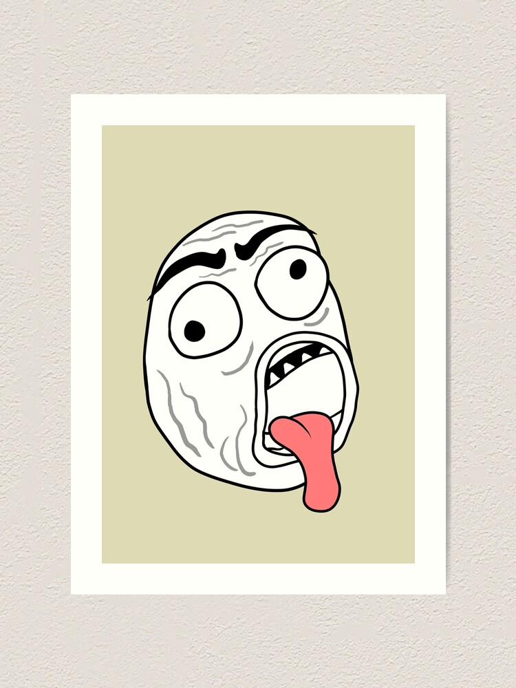 Trollface meme - High Quality Art Print