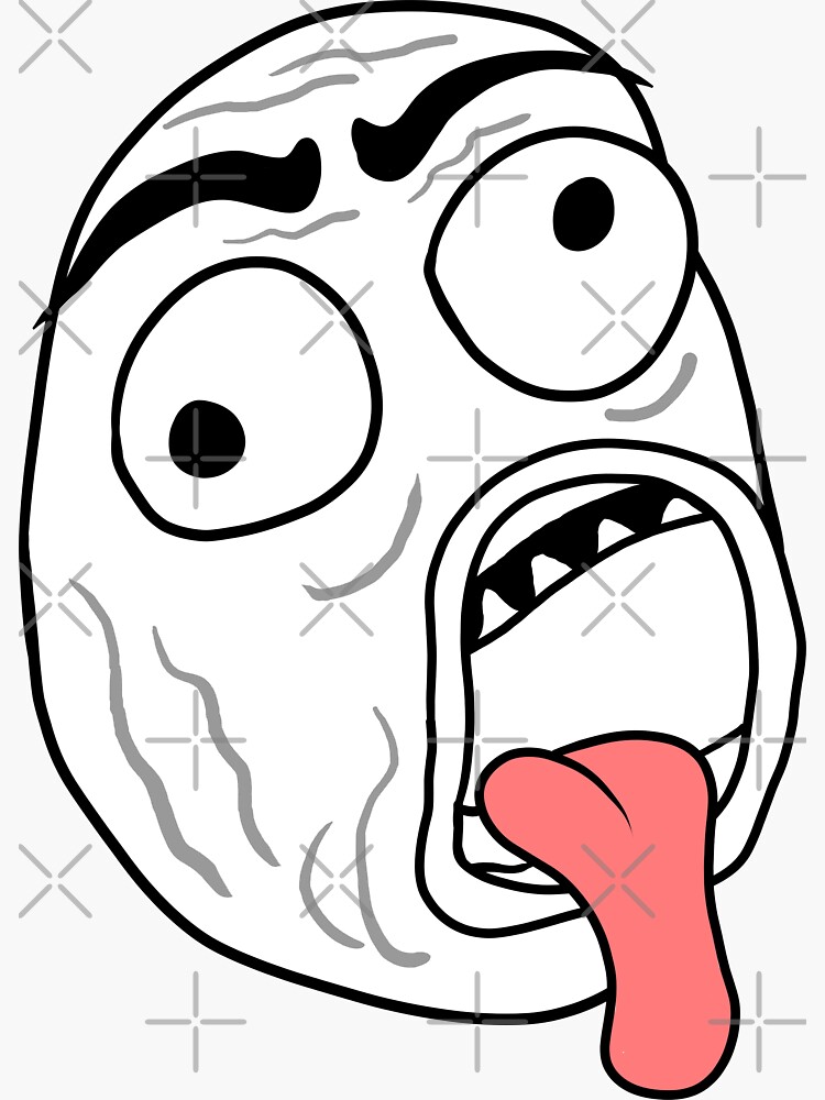 meme troll face funny memes | Sticker