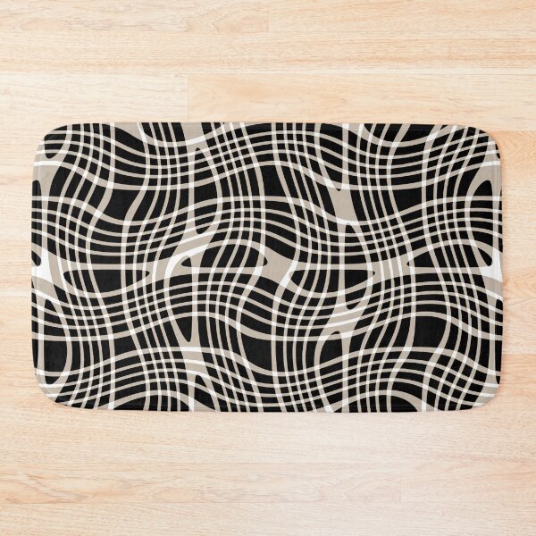 Item preview, Modern Wavy Plaid - Black and Tan designed and sold by Michelebuttons.