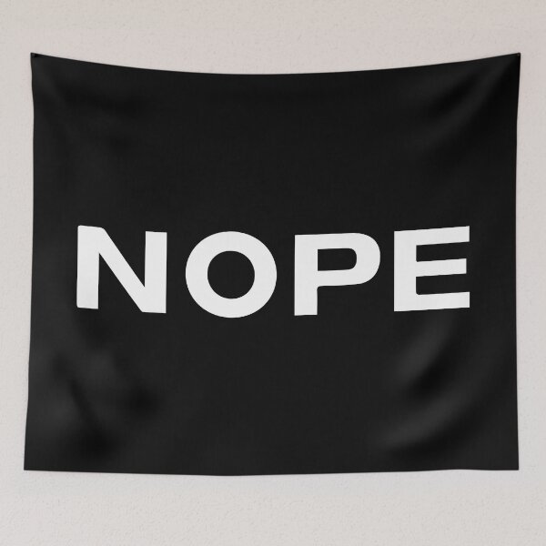 Item preview, NOPE - Movie - White designed and sold by BubbleManShop.