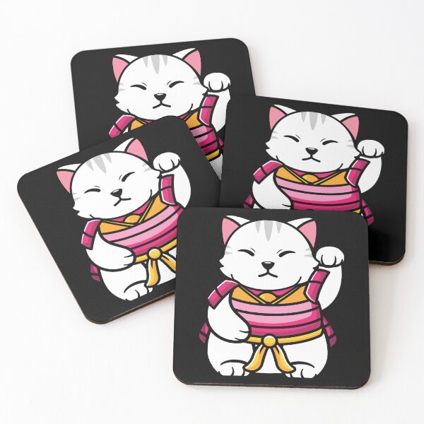 Item preview, Kawaii Neko Japanese Cat Samurai designed and sold by ThisIsMugLife.