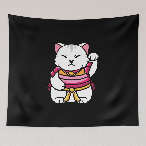 Item preview, Kawaii Neko Japanese Cat Samurai designed and sold by ThisIsMugLife.