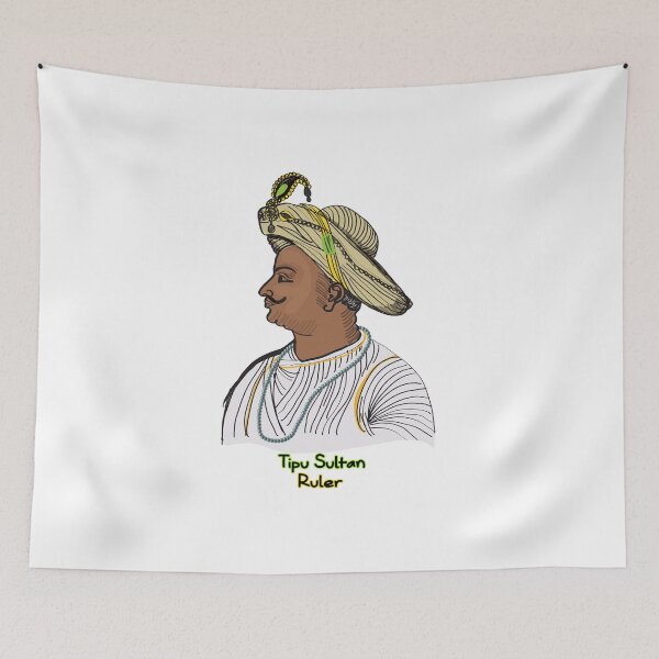 Item preview, Tipu Sultan Ruler t-shirt | Tipu Sultan Ruler portrait painting designed and sold by KARTICK DUTTA.
