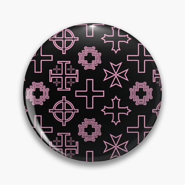 Item preview, Cross Collection II - Pastel Pink on Black designed and sold by TheFrostedDonut.
