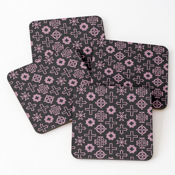 Item preview, Cross Collection II - Pastel Pink on Black designed and sold by TheFrostedDonut.