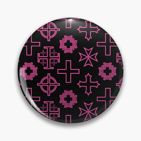 Item preview, Cross Collection II - Candy Pink on Black designed and sold by TheFrostedDonut.