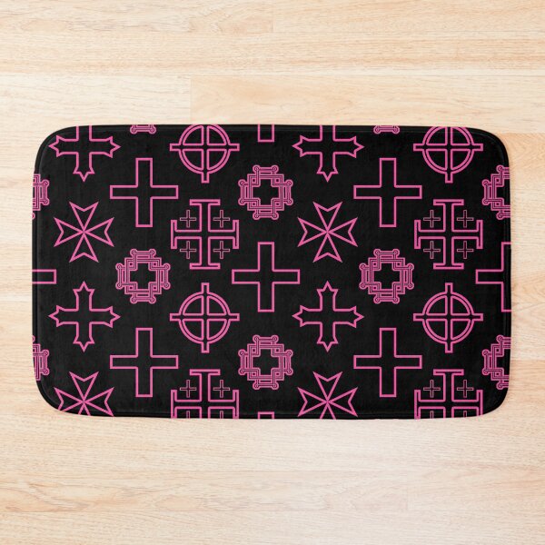 Item preview, Cross Collection II - Candy Pink on Black designed and sold by TheFrostedDonut.