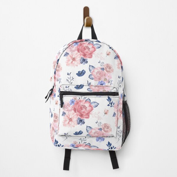 Aperçu de l'œuvre imprimé fleuri bleu et blush créée et vendue par hsiangyc.