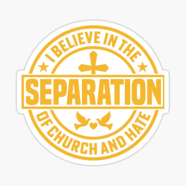 Item preview, Separation of Church and Hate - Stamp - On Dark    designed and sold by BurstGifts1.