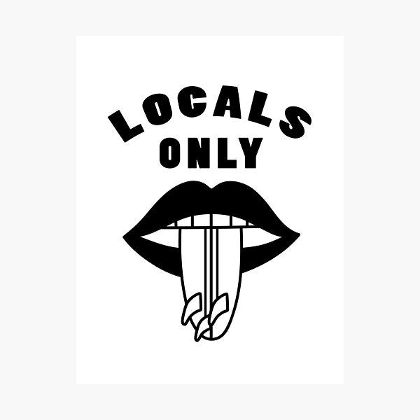 Funny Locals Only Surf Design Impression photo