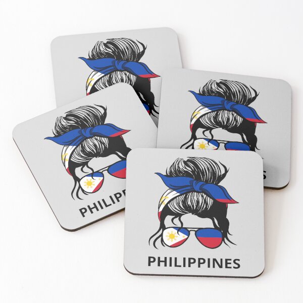 Item preview, Philippines Flag - Filipino Woman With Messy Bun I designed and sold by Lemon Pepper.