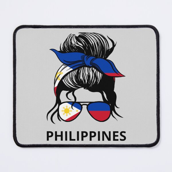 Item preview, Philippines Flag - Filipino Woman With Messy Bun I designed and sold by Lemon Pepper.
