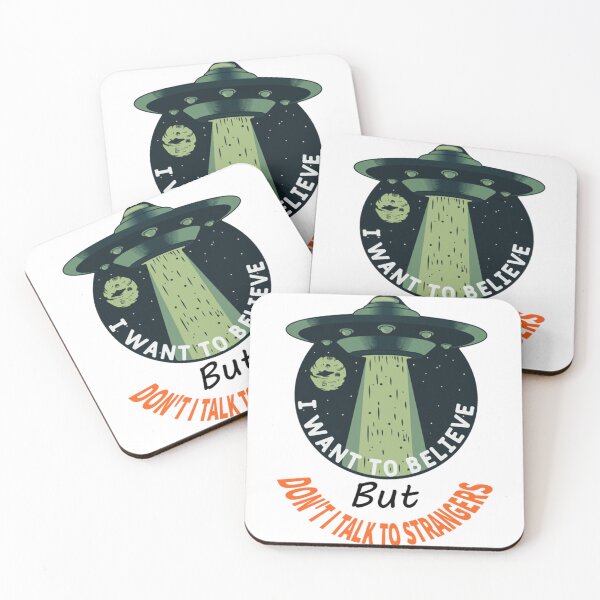 Item preview, I WANT TO BELIEVE But Don_t I Talk To STRANGERS     designed and sold by Anitacrooks88.