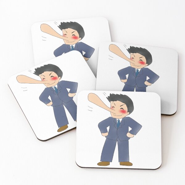 Item preview, Pinocchio in a suit big nose liar designed and sold by JustCoolShop.