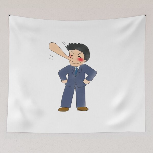 Item preview, Pinocchio in a suit big nose liar designed and sold by JustCoolShop.