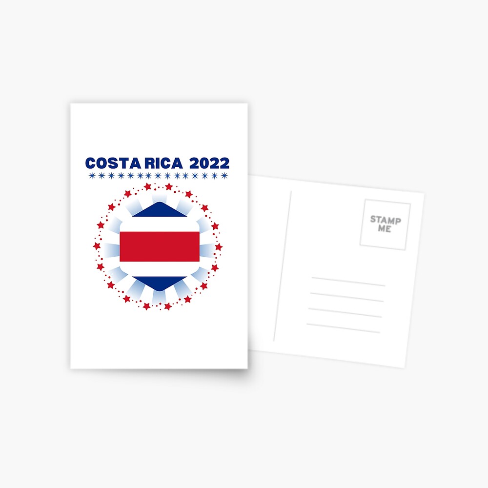 "World Cup Qatar 2022 Costa Rica Flag" Postcard for Sale by Mrsocololo
