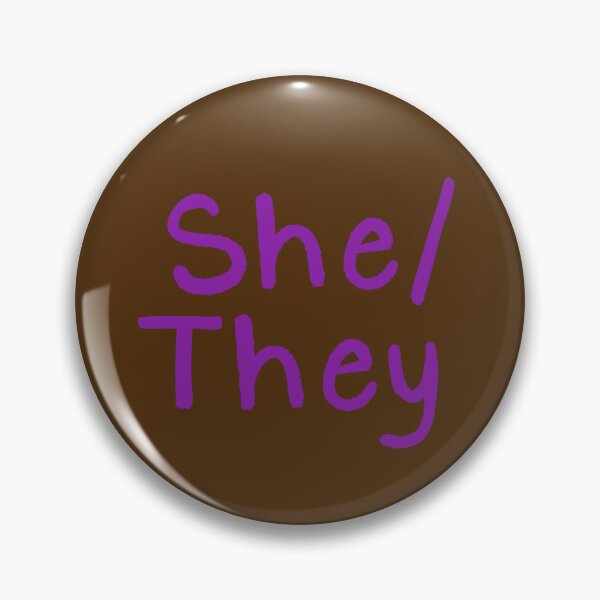 Item preview, Brown She/They (Purple Text) designed and sold by Smoltsuki.