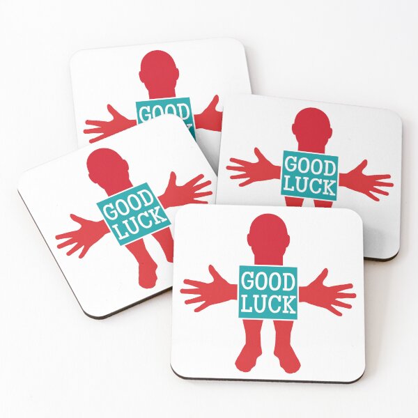 Item preview, Human figure - GOOD LUCK - Red and blue colors - Slab font designed and sold by RainbowWordLand.