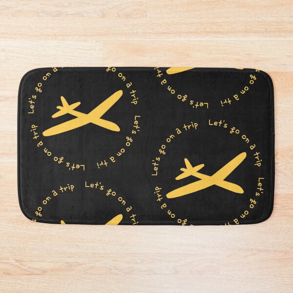 Item preview, Lets go on a trip,airplane,black,yellow designed and sold by zzzozzo.