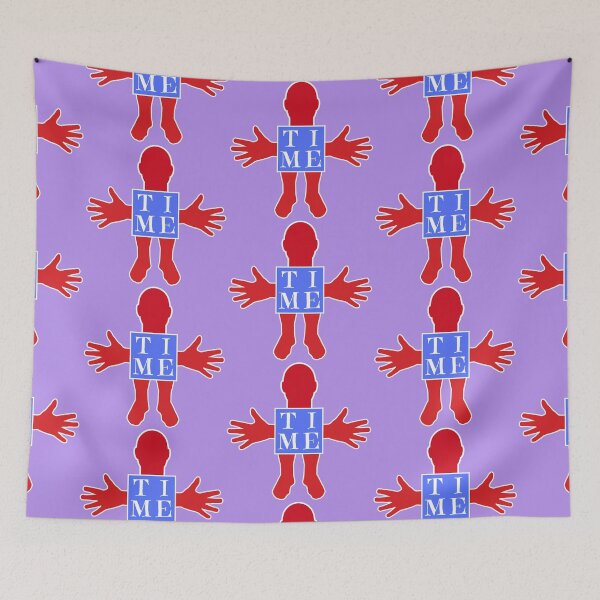 Item preview, Human figure - TIME- Red and blue colors - Serif font designed and sold by RainbowWordLand.