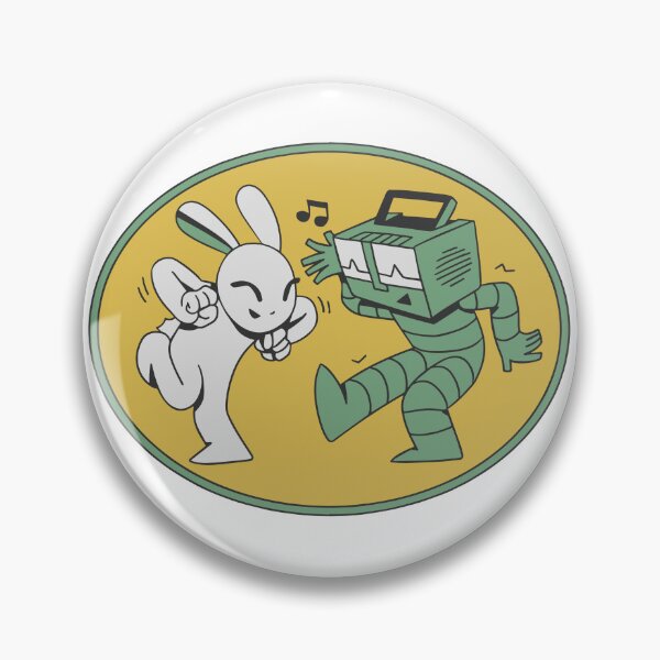 Item preview, Friendship badge : bunny dance with robot designed and sold by Scopestor.