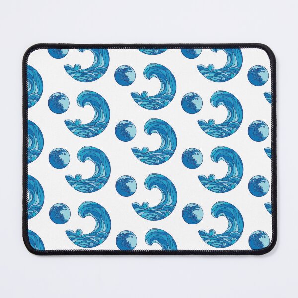 Item preview, Overnight Moon Waves Turquoise Blue Ocean Waves Classic T-Shirt designed and sold by AstralRadiance.