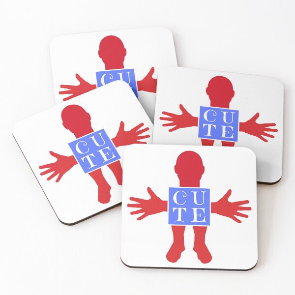Item preview, Human figure - CUTE - Red and blue colors - Serif font designed and sold by RainbowWordLand.