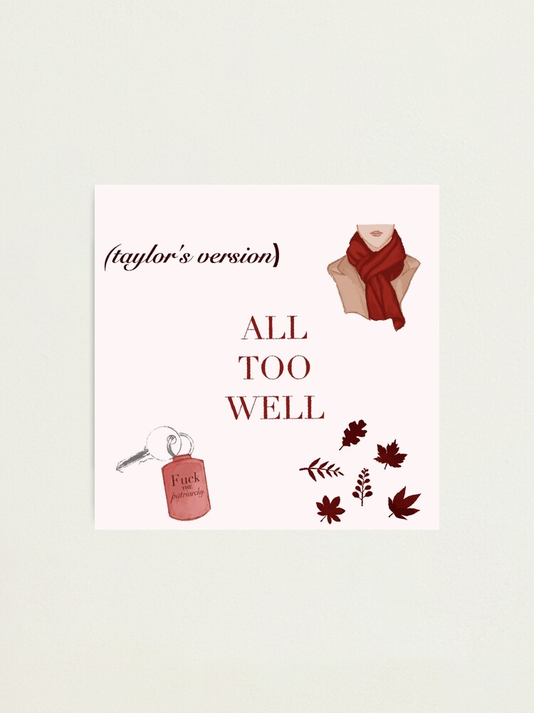 All too well Taylor Swift Magnet for Sale by Cosmyna