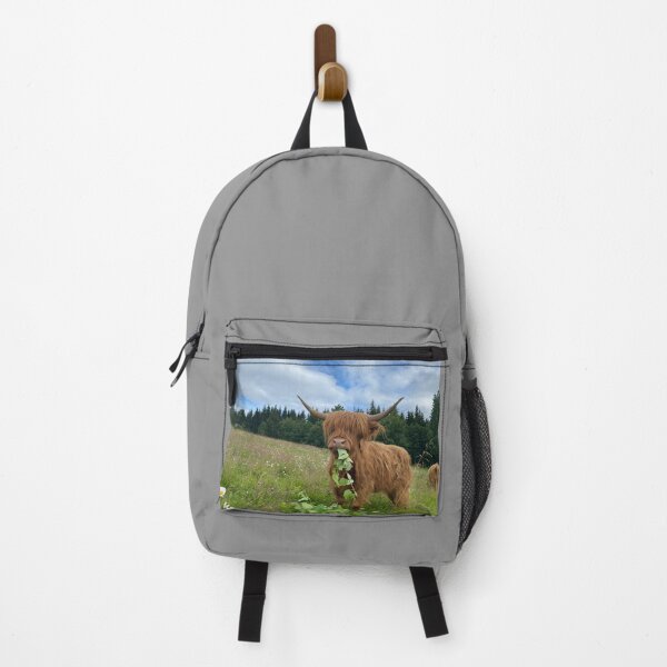 Item preview, Scottish Highland Cattle Cow eating leaves 4003 designed and sold by SaarelaHighland.