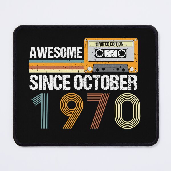 Item preview, Awesome Since October 1970 | 52th Birthday Gifts | 52 Years Old Gifts designed and sold by AMINE ★★★★★.