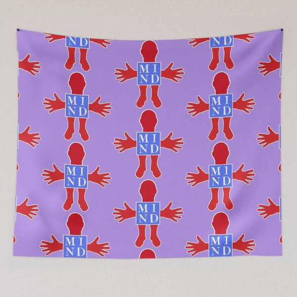 Item preview, Human figure - MIND - Red and blue colors - Serif font designed and sold by RainbowWordLand.