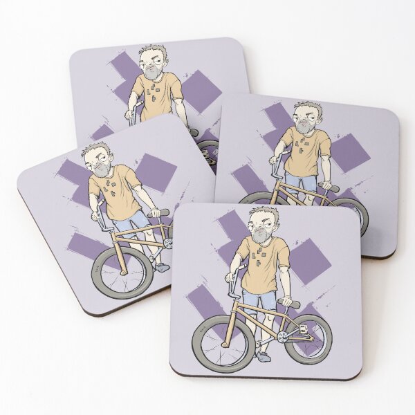 Item preview, Cool man with bike designed and sold by motylanoga.