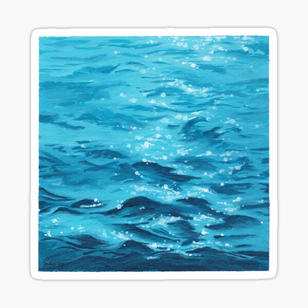 reflections - türkisblaues Wasser mit Wellen Sticker