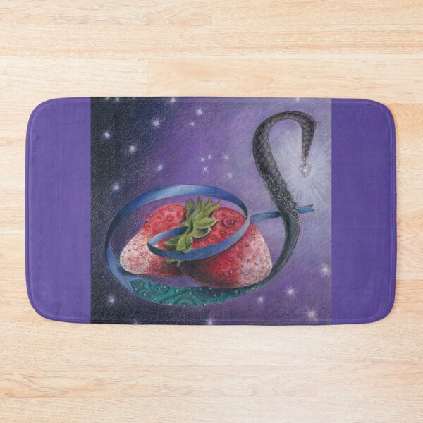 Item preview, S Monogram with Sugared Strawberries and Stars in a Purple Sky - "S is for Sonya" designed and sold by Carye VanDerPol Mahoney.