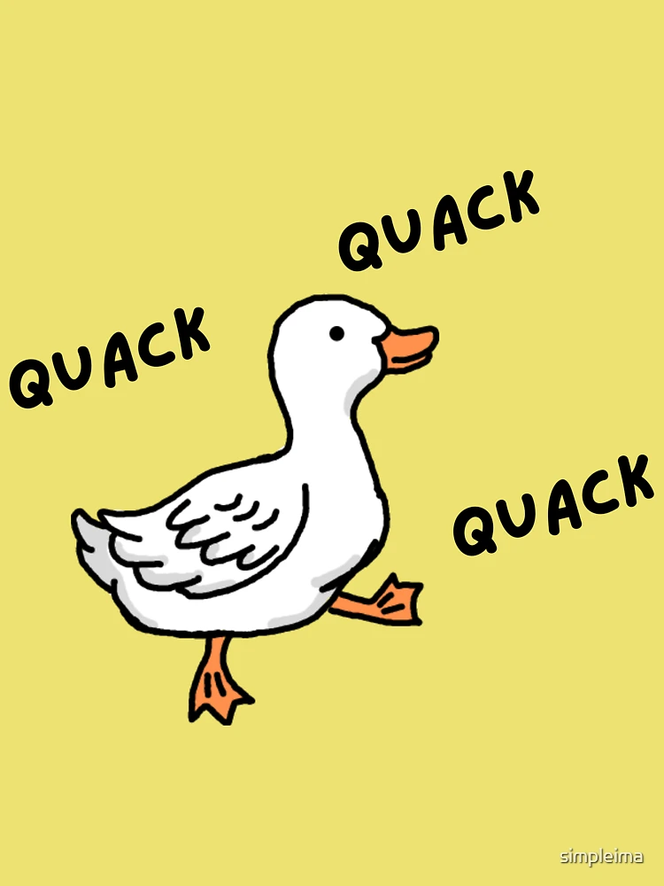 ★SHALOM★ White Duck In Trouble Tee Seriously What The Duck