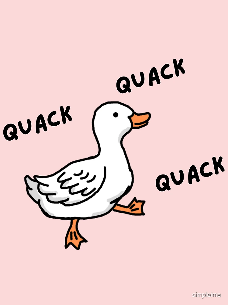 ★ SHALOM★ White Duck In Trouble Tee Dabbly Ducks