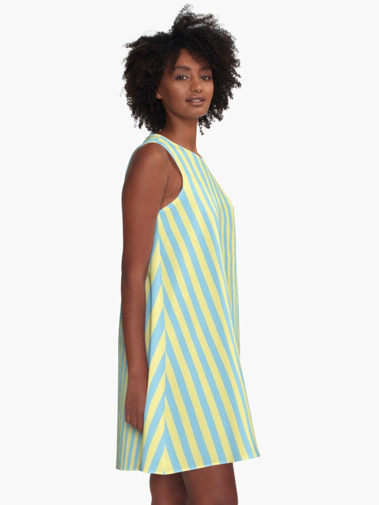 yellow sky blue dress