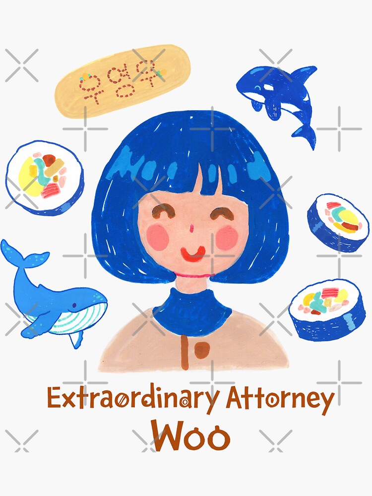 "Extraordinary Attorney Woo " Sticker for Sale by amaliaetc Redbubble