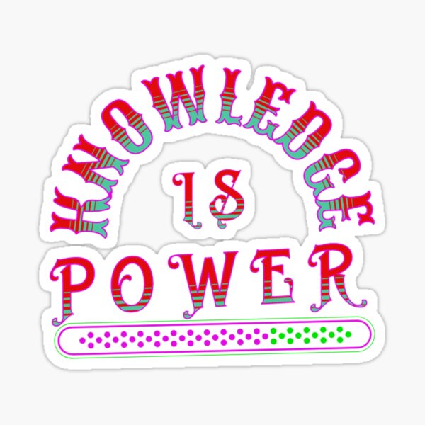 Item preview, Knowledge is power designed and sold by SaturnRings64.