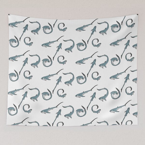 Item preview, Happy Little Thresher Sharks designed and sold by CatellaArs.