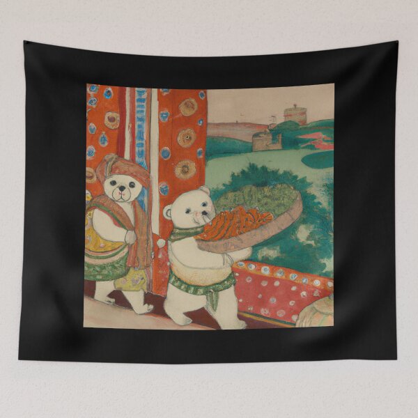 Item preview, Teddy Bears Shopping For Groceries in India ukiyo-e designed and sold by Parag's Travel Shop.