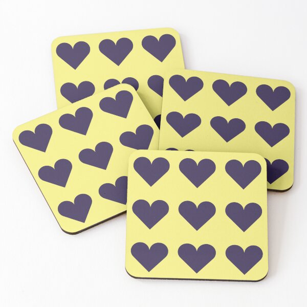 Item preview, Large NAVY BLUE & YELLOW LOVE HEARTS designed and sold by RachelMacht.