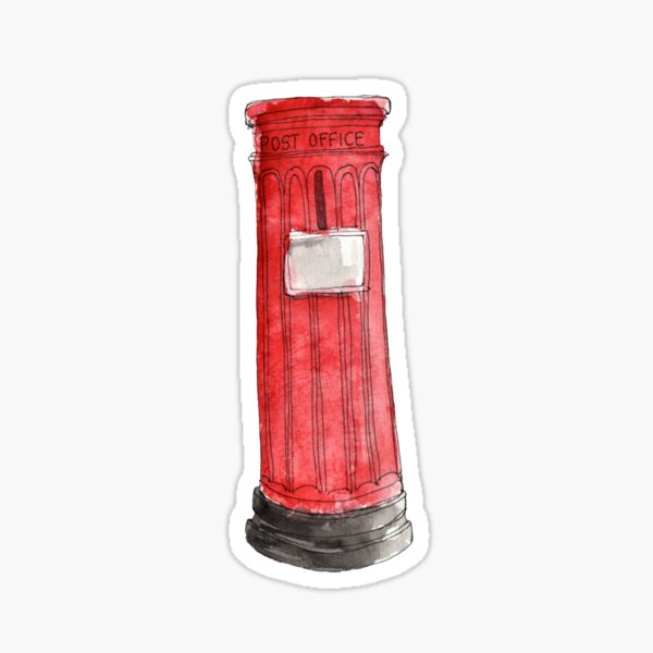 Item preview, Post Box - Red - Watercolour  designed and sold by rosieredbox.