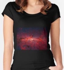 The Milky Way in Infrared Women's Fitted Scoop T-Shirt