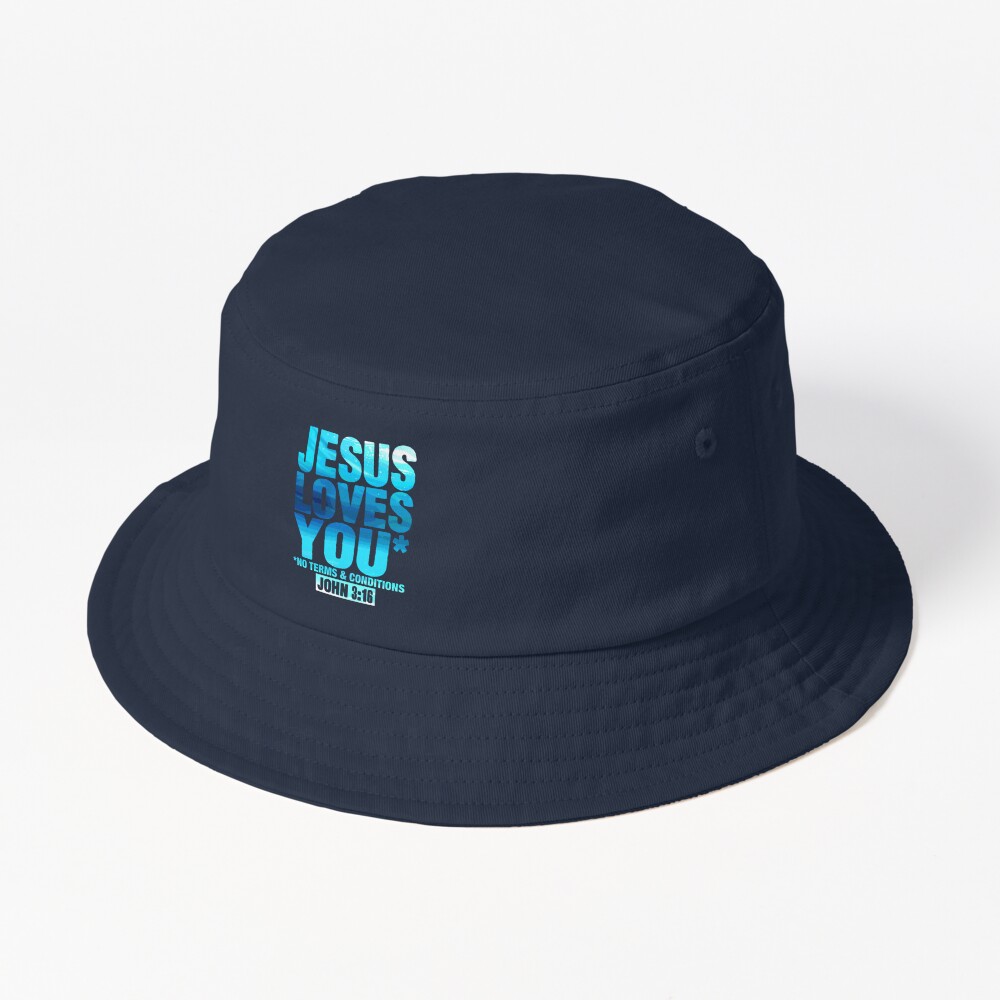 jesus loves you bucket hat