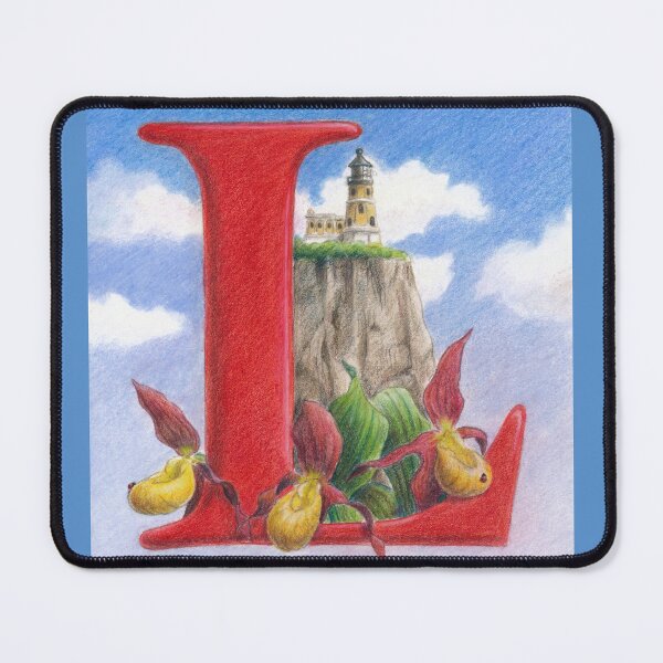 Item preview, Letter L Monogram with Lighthouse, Lady Slippers, and Ladybugs - "L is for LeeAnn" designed and sold by Carye VanDerPol Mahoney.