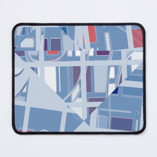 Item preview, Light Blue and Gray Complex Geometric Collage designed and sold by Gingezel.
