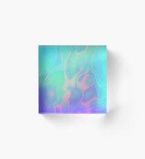 Rainbow Sea Holographic Iridescence Acrylic Block